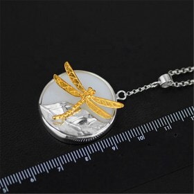 Handmade-Dragonfly-and-Leaf-silver-angel-jewelry (5)